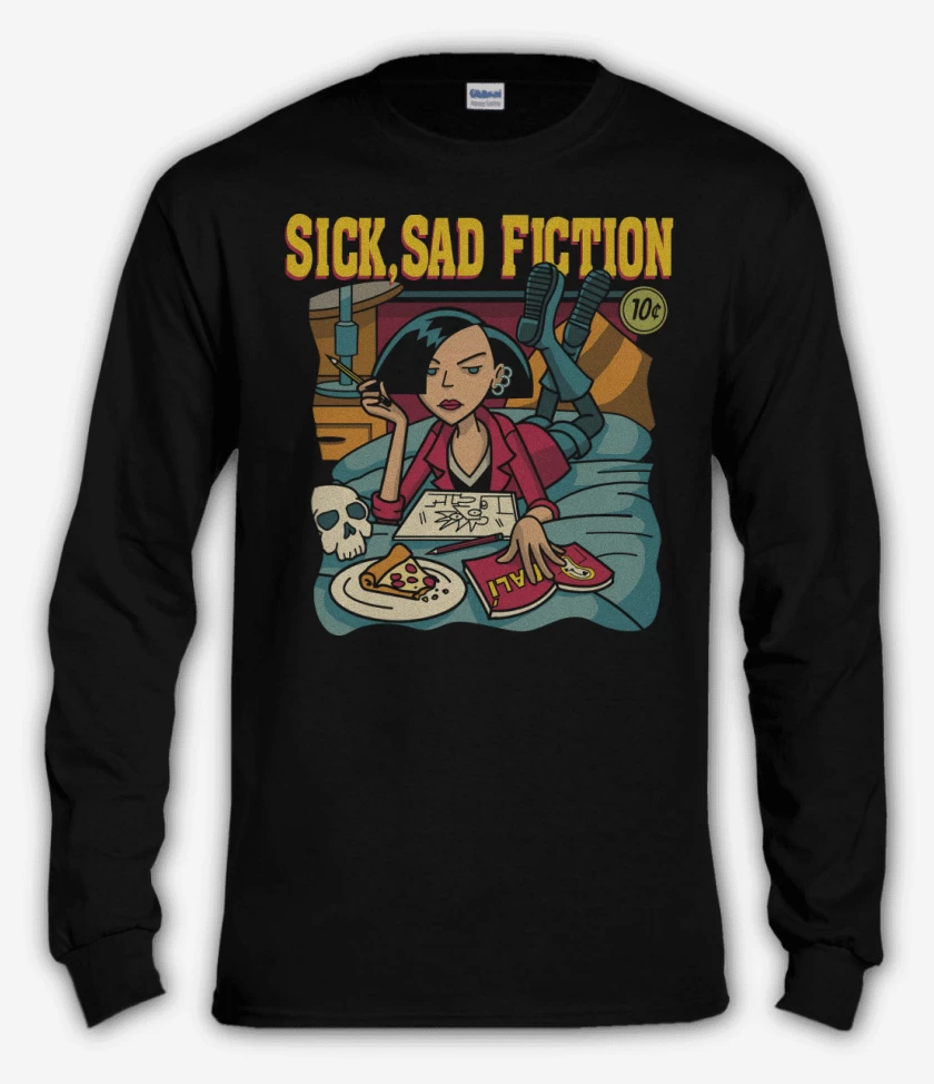 Polera manga larga Negro de Sick Sad Fiction