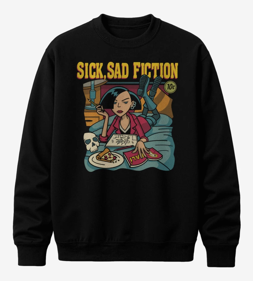Poleron polo Negro de Sick Sad Fiction