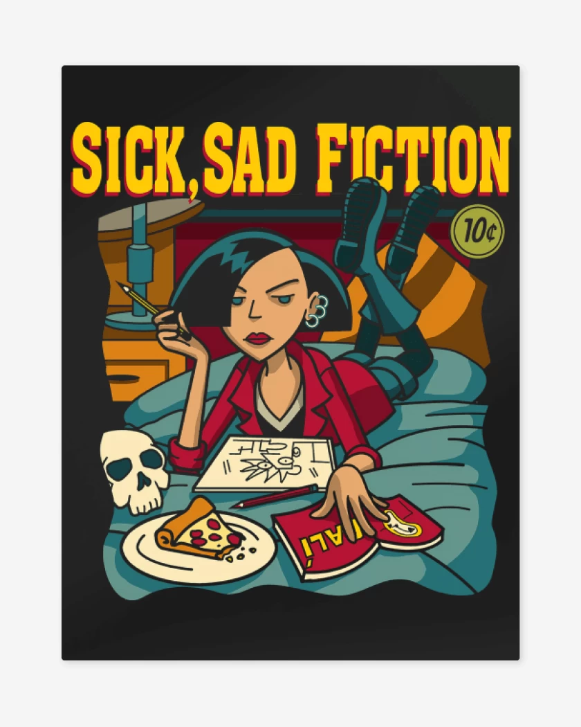 Print metalico Negro de Sick Sad Fiction