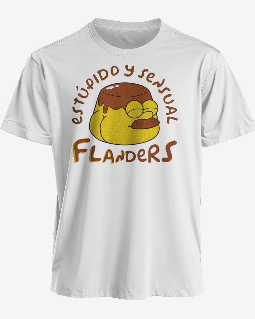 Polera premium Blanco de Estúpido y Sensal Flanders