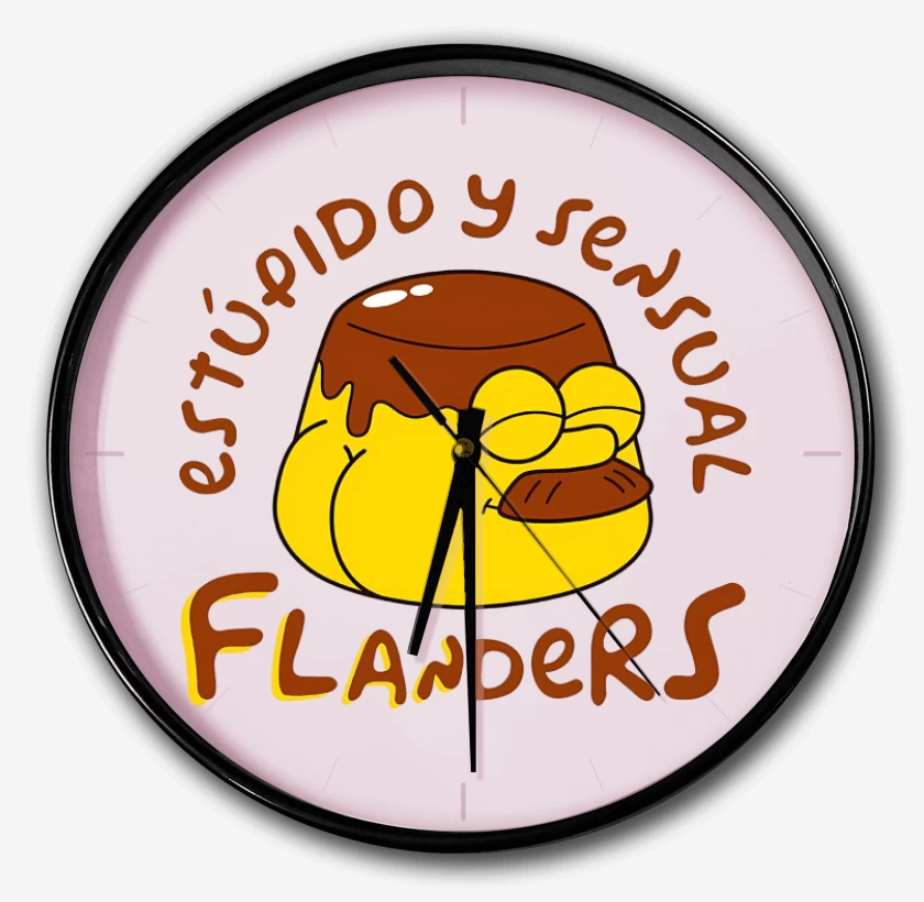 Reloj Rosa Pastel de Estúpido y Sensal Flanders
