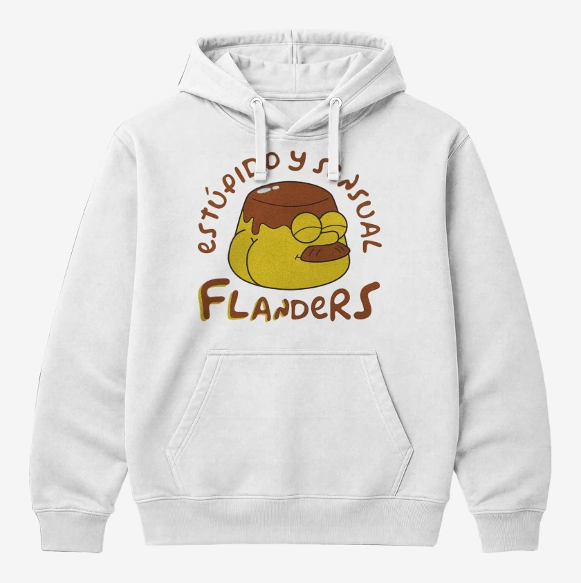 Polerón Canguro Blanco de Estúpido y Sensal Flanders