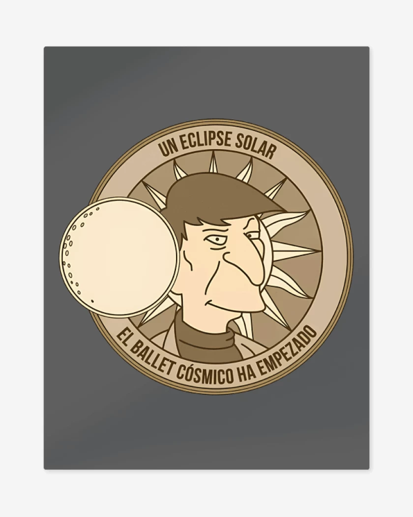 Print metalico Carbon de Eclipse Solar