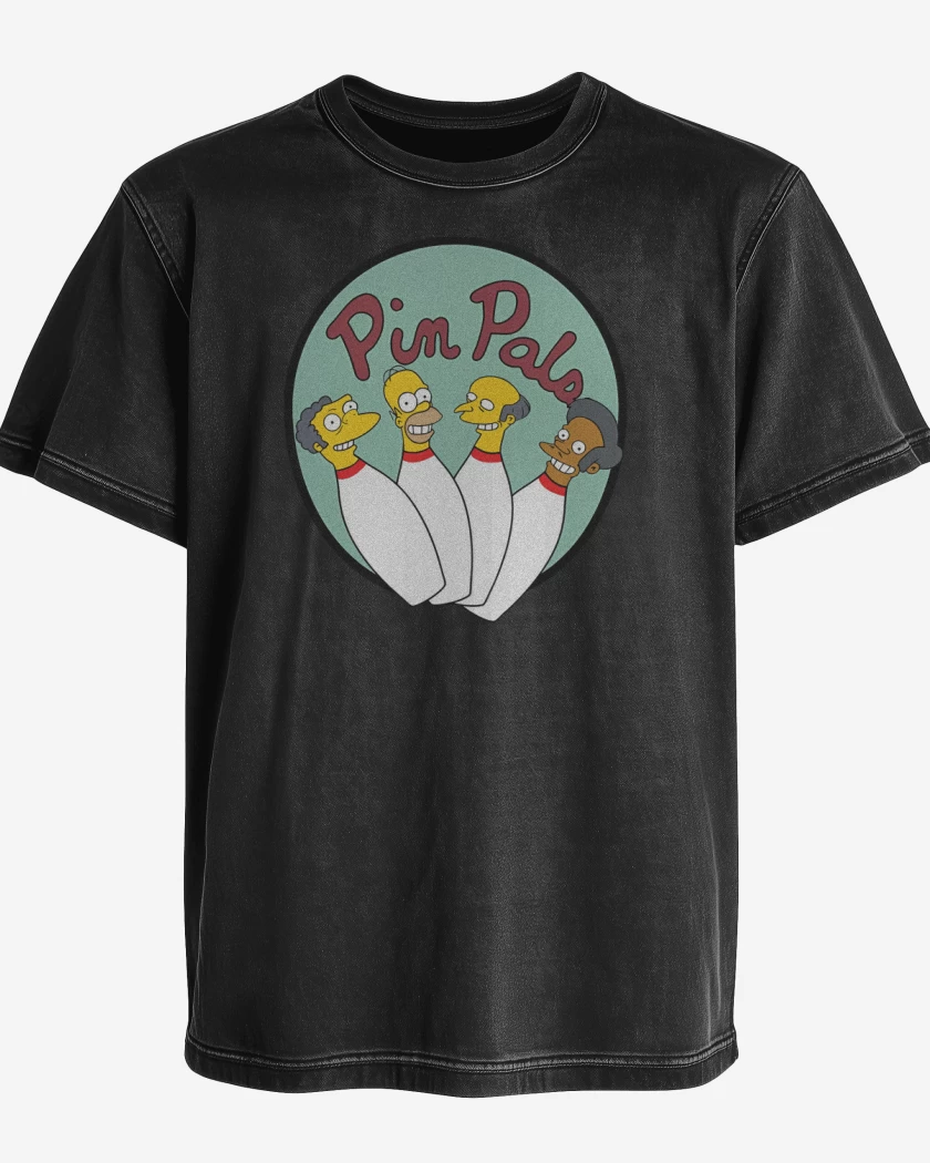 Polera desgastada Negro de Amigos del Pino