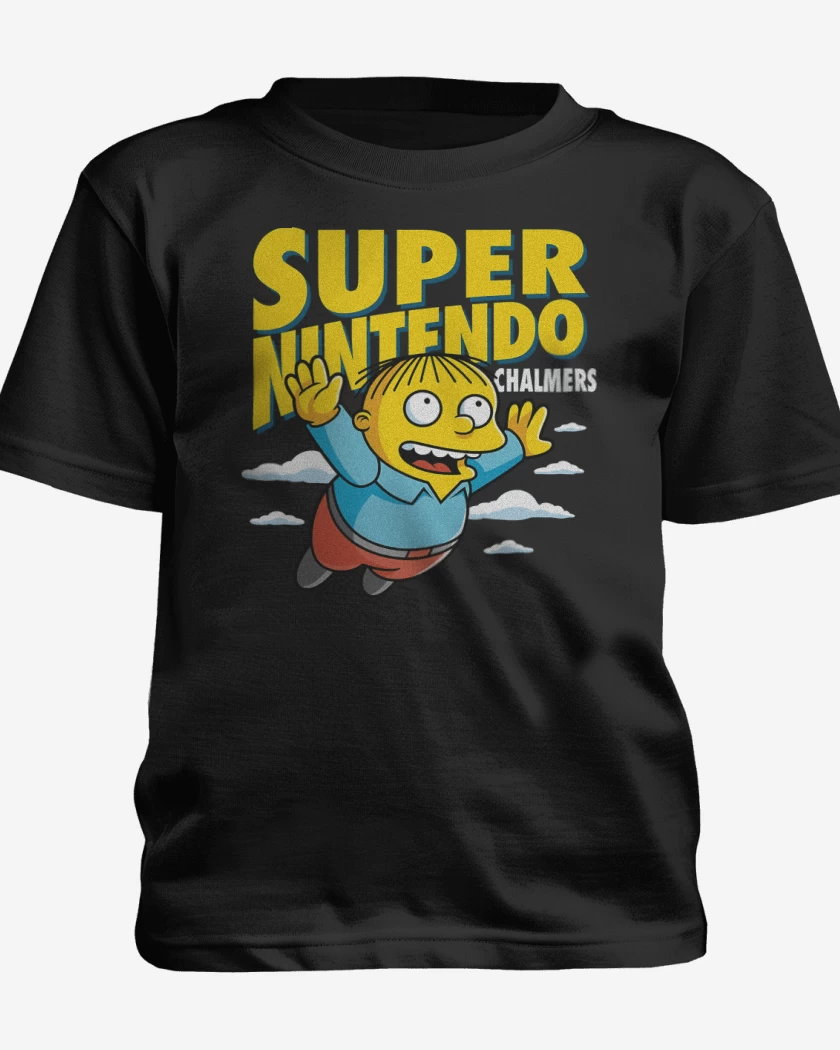 Polera de niño Negro de Super Nintendo Chalmers