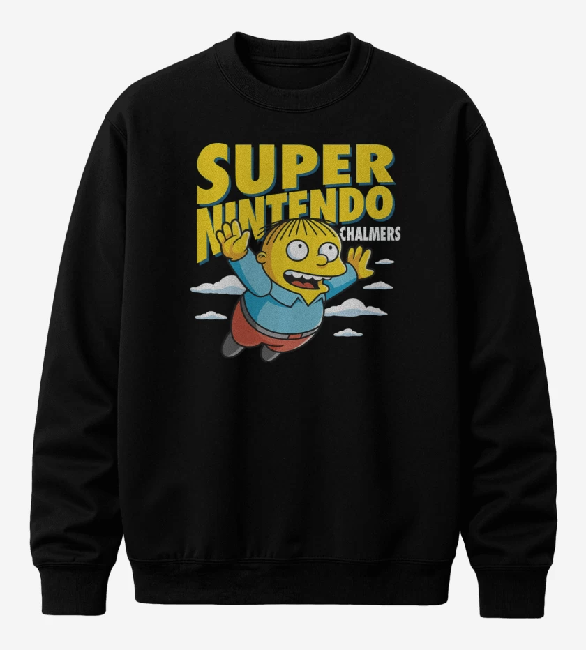 Poleron polo Negro de Super Nintendo Chalmers