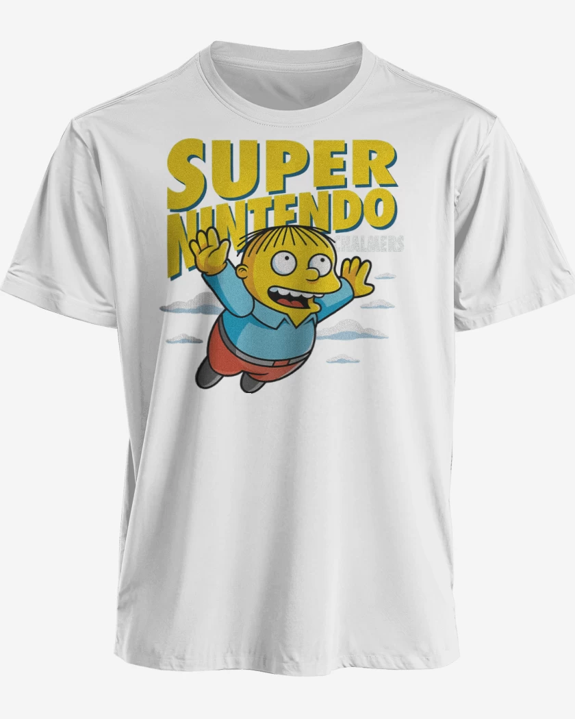 Polera premium Blanco de Super Nintendo Chalmers