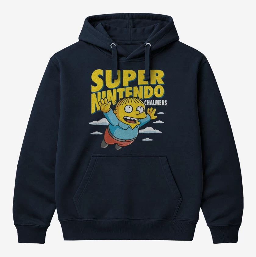 Polerón Canguro Azul Marino de Super Nintendo Chalmers