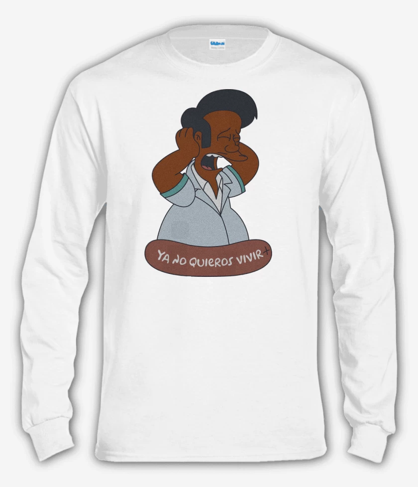 Polera manga larga Blanco de Ya No Quieros Vivir