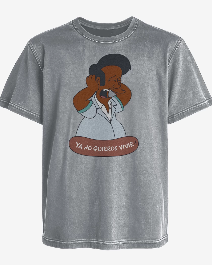 Polera desgastada Gris Melange de Ya No Quieros Vivir