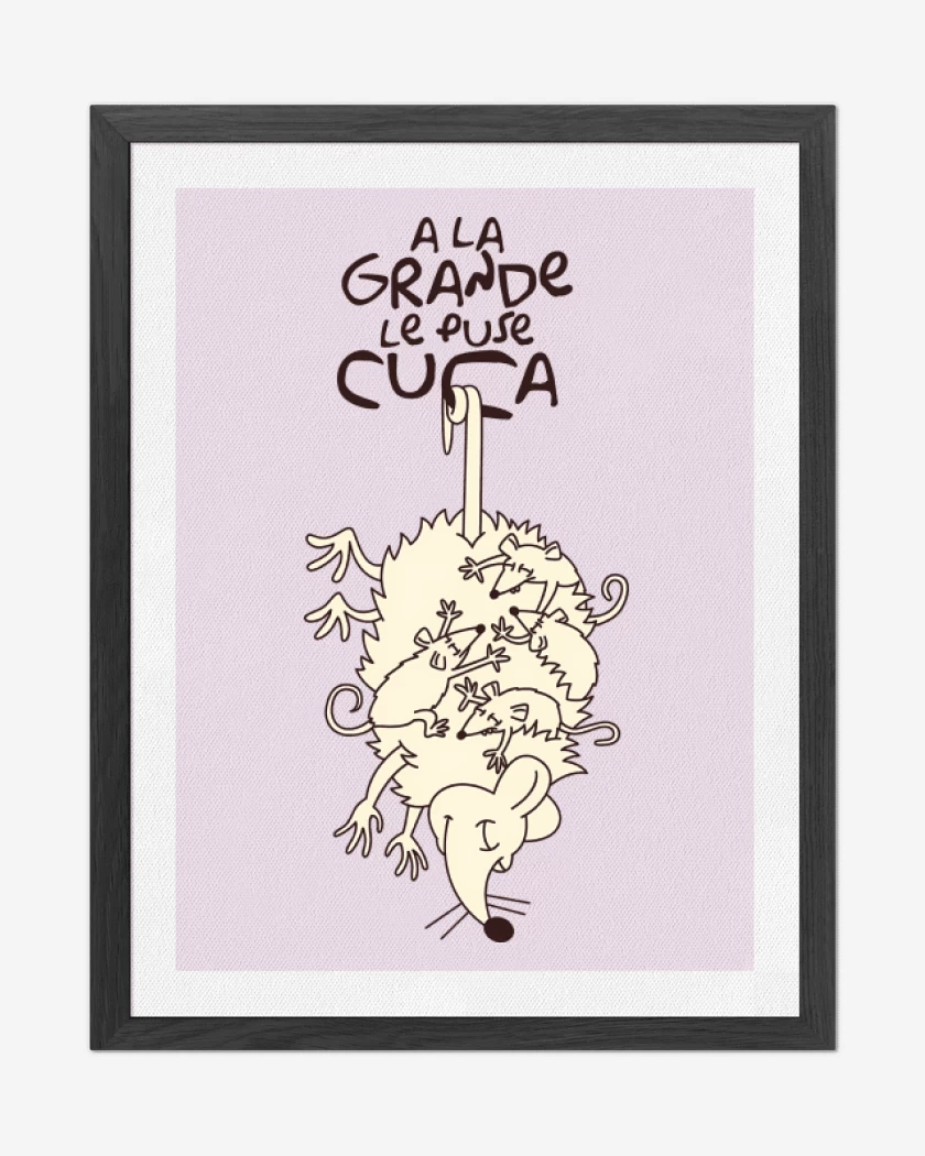 Cuadro decorativo Rosa Pastel de Cuca