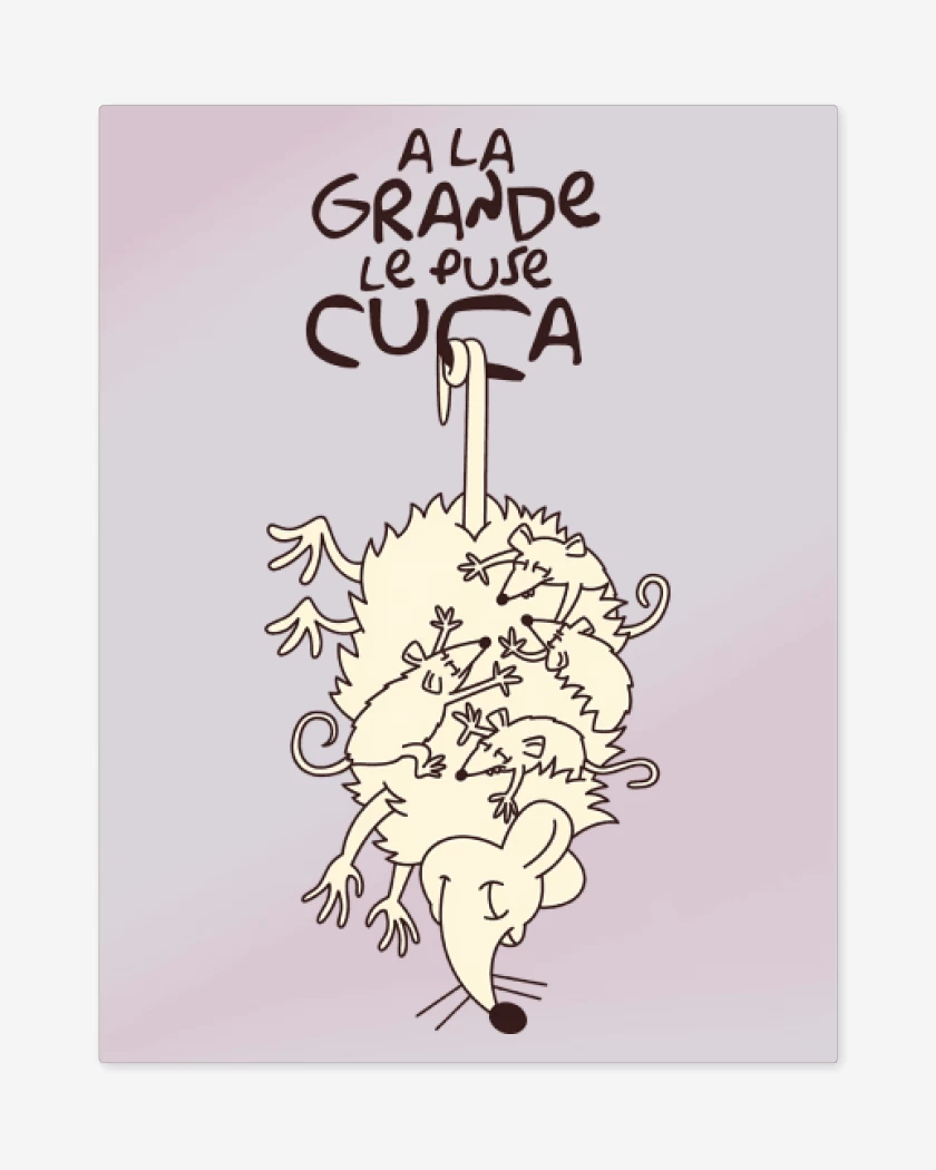 Print metalico Rosa Pastel de Cuca