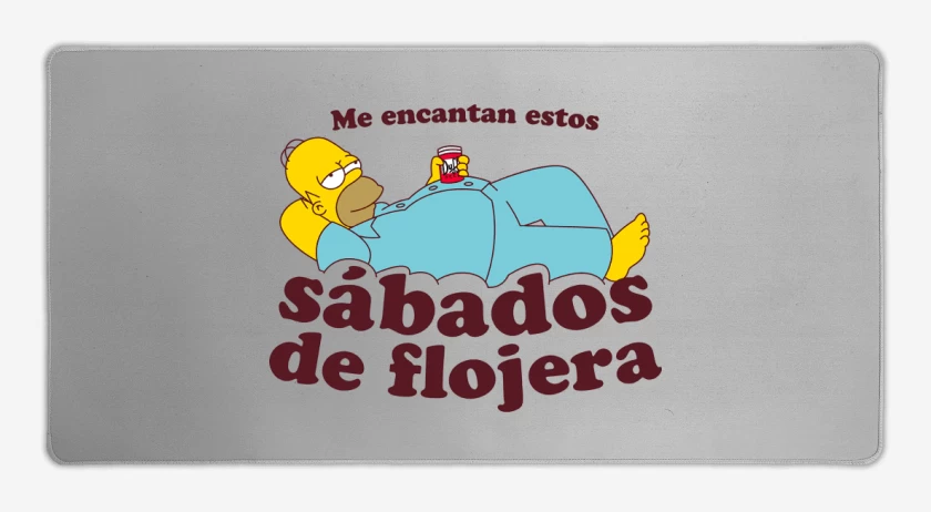 Mouse pad Gamer Gris Melange de Sábados de Flojera