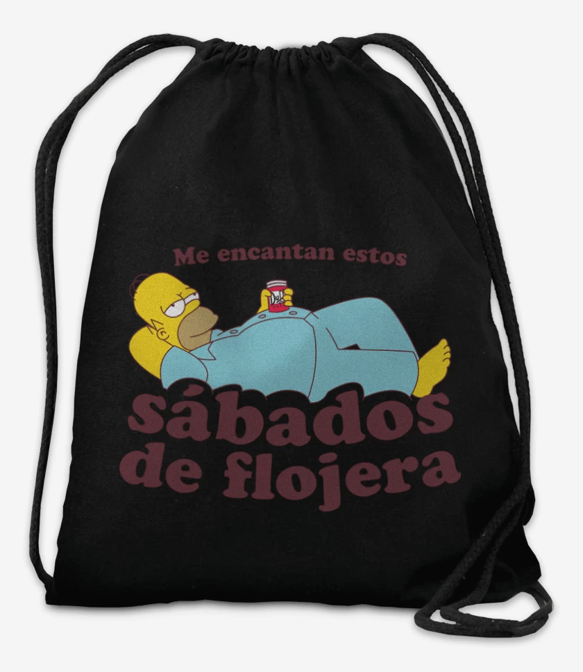 Mochila Negro de Sábados de Flojera