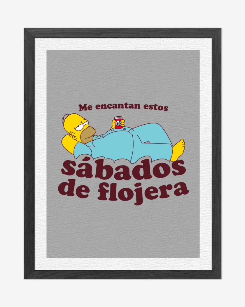 Cuadro decorativo Gris Melange de Sábados de Flojera