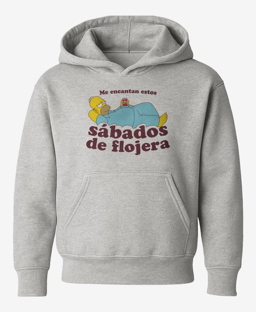 Poleron de niño Gris Melange de Sábados de Flojera