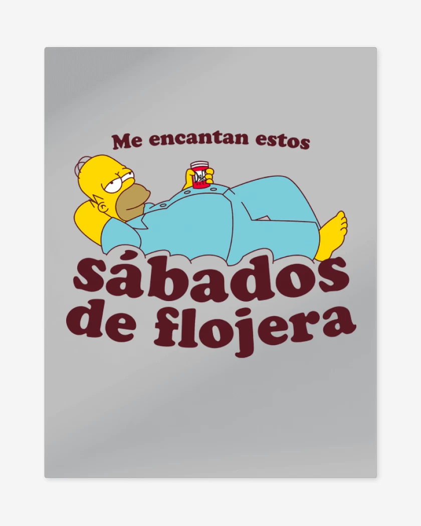 Print metalico Gris Melange de Sábados de Flojera