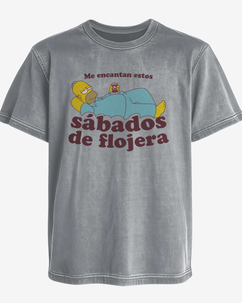 Polera desgastada Sábados de Flojera
