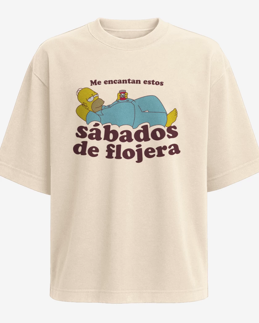 Polera Oversize Sábados de Flojera