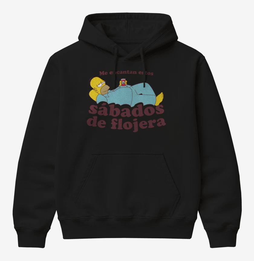 Poleron Canguro básico Sábados de Flojera