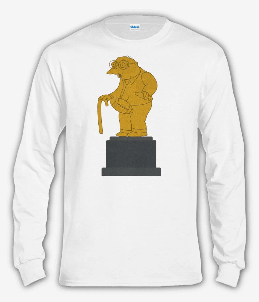 Polera manga larga Blanco de Estatuilla Ganadora
