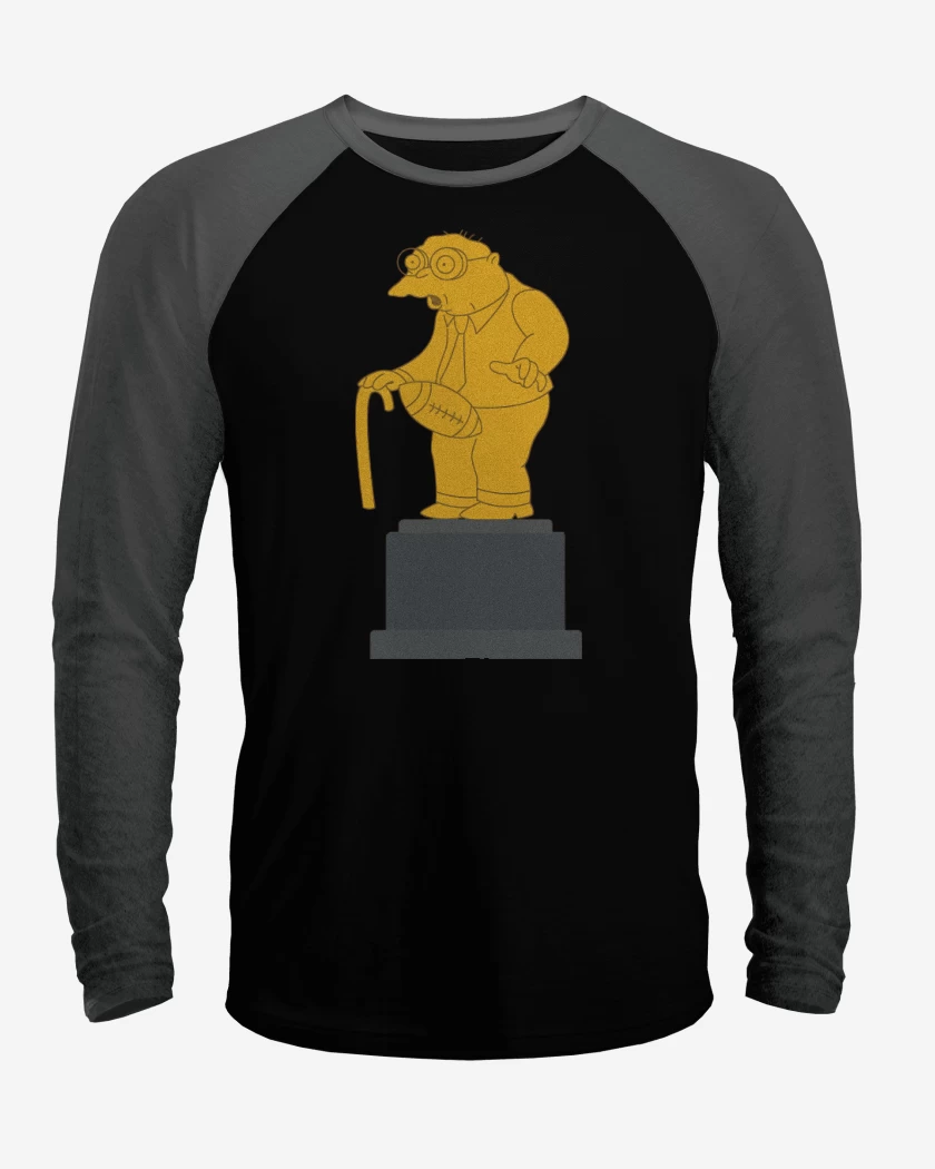 Polera Raglan Negro / Negro Heather de Estatuilla Ganadora