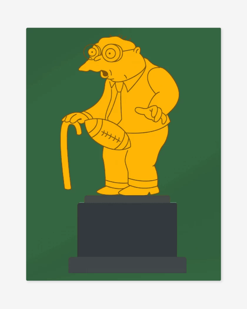 Print metalico Verde jade de Estatuilla Ganadora