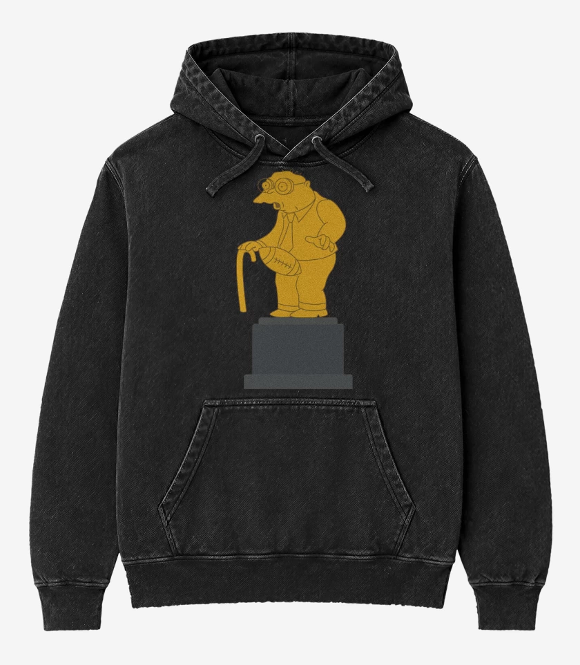 Poleron Canguro Acid Wash Negro de Estatuilla Ganadora