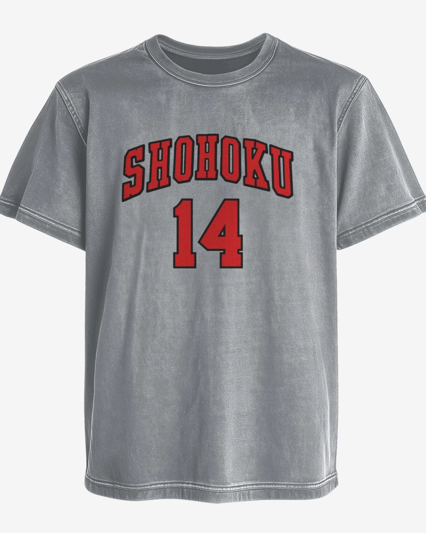 Polera desgastada Gris Melange de Shohoku 14 visita
