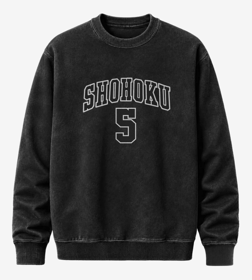 Poleron Polo Acid Wash Negro de Shohoku 5