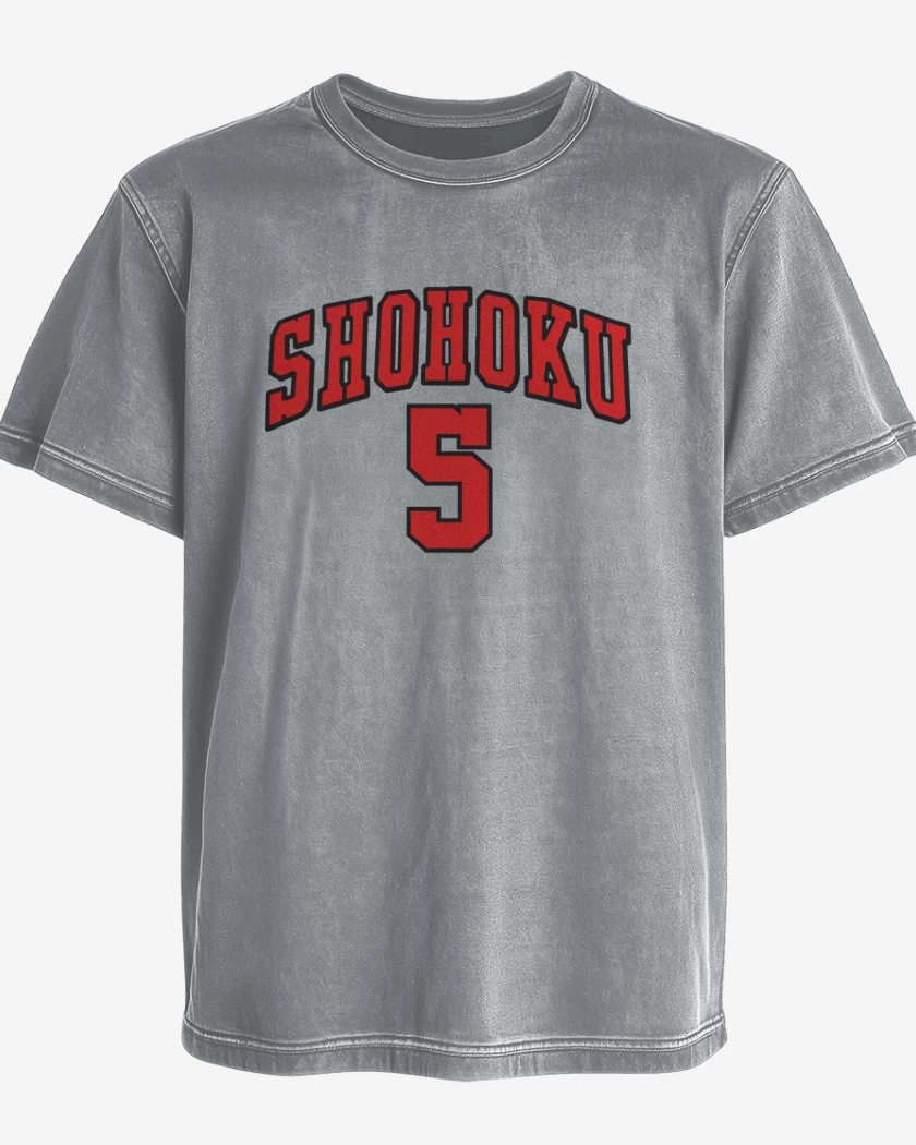 Polera desgastada Gris Melange de Shohoku 5 visita