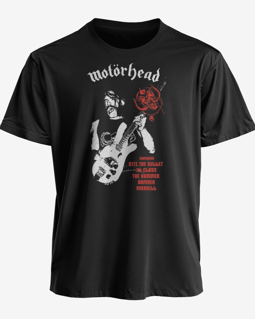 Polera premium Negro de Motorhead lemmy