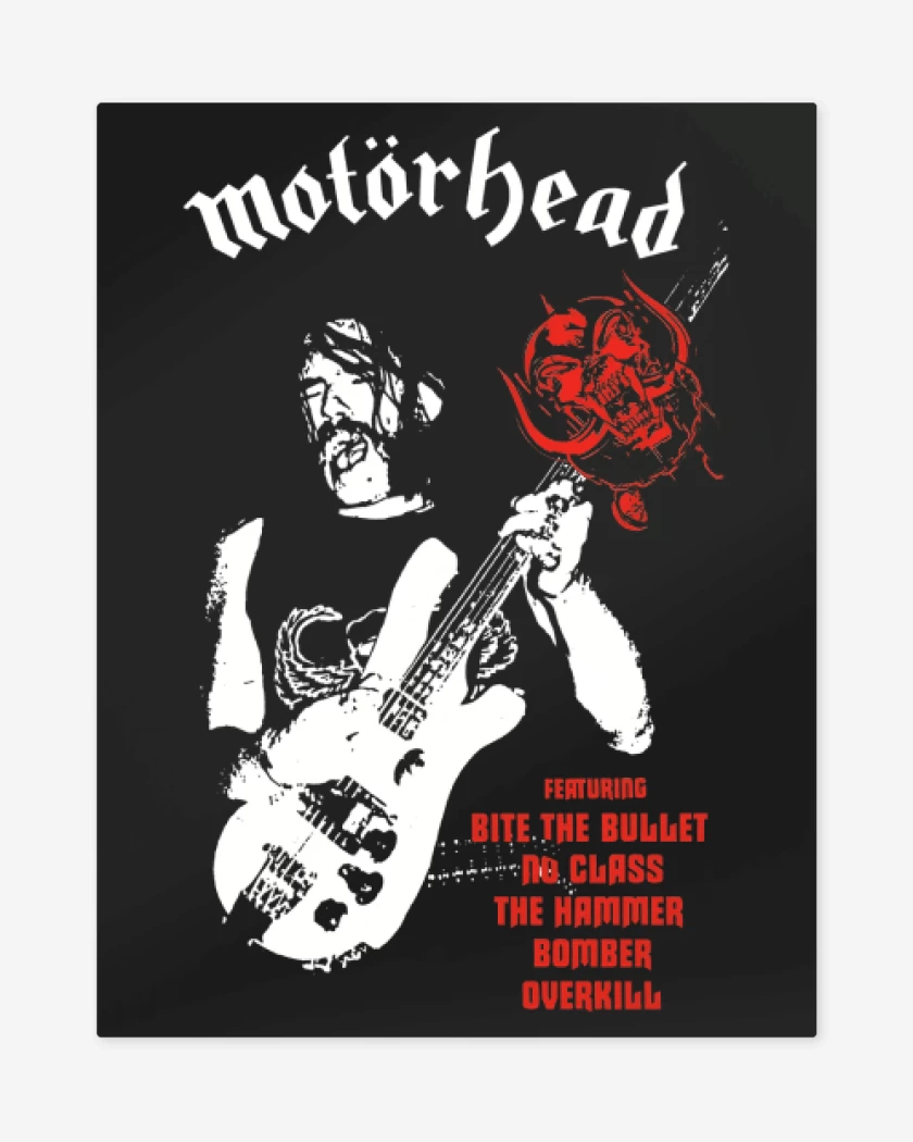 Print metalico Negro de Motorhead lemmy