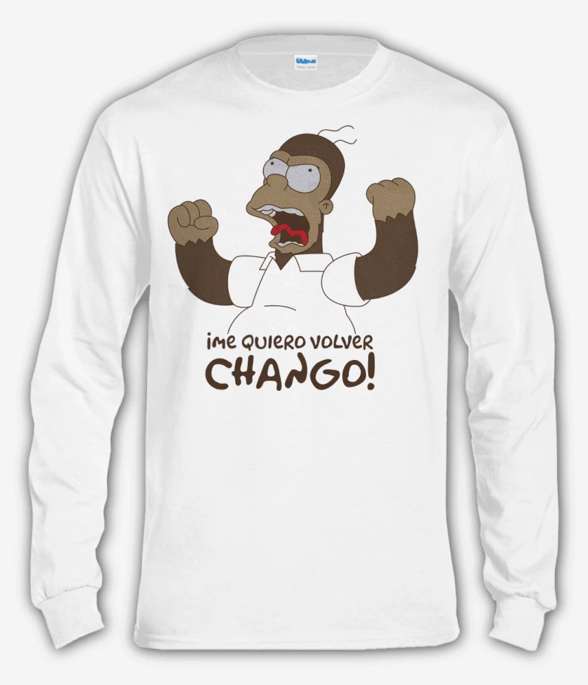 Polera manga larga Blanco de Me Quiero Volver Chango
