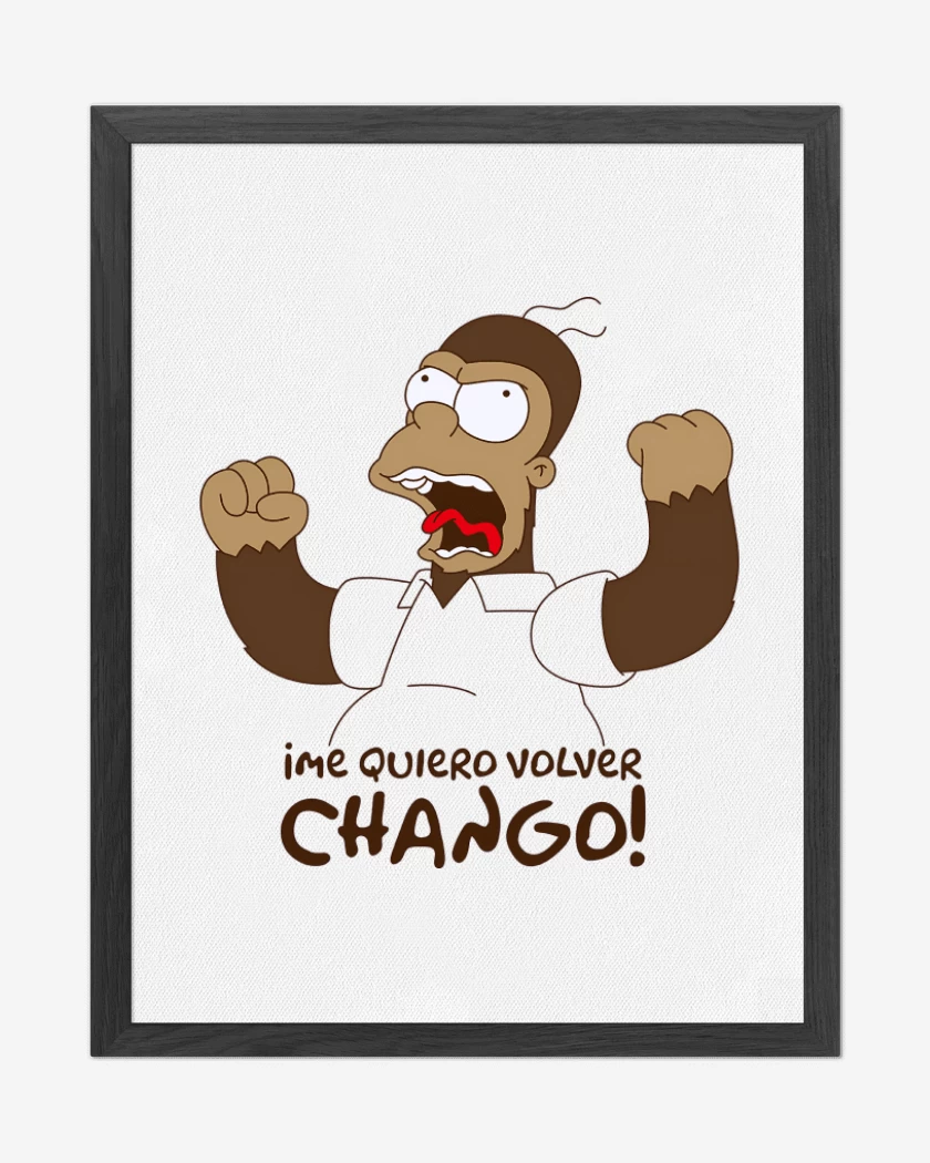 Cuadro decorativo Me Quiero Volver Chango