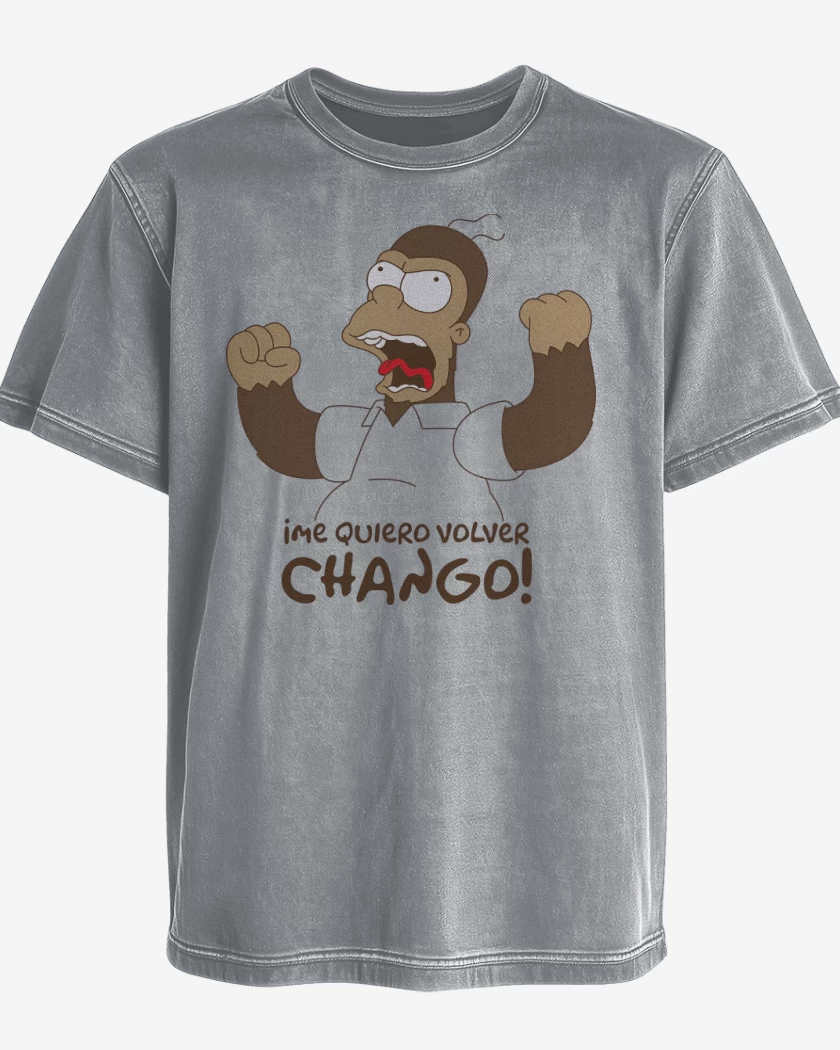 Polera desgastada Me Quiero Volver Chango