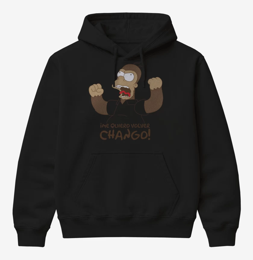 Poleron Canguro básico Negro de Me Quiero Volver Chango