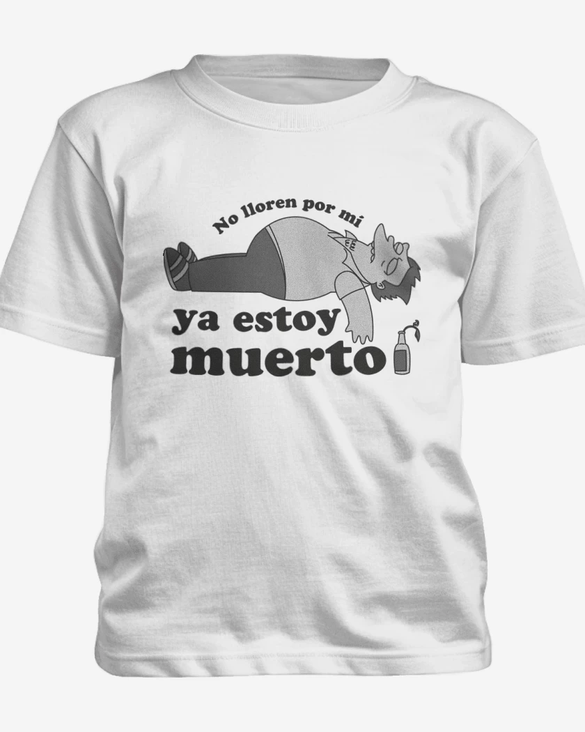 Polera de niño Blanco de Ya Estoy Muerto
