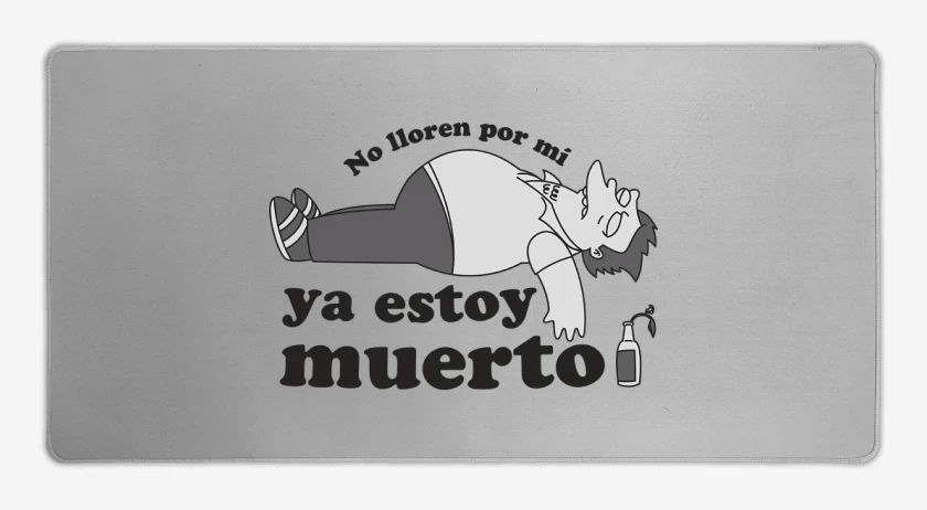 Mouse pad Gamer Gris Melange de Ya Estoy Muerto