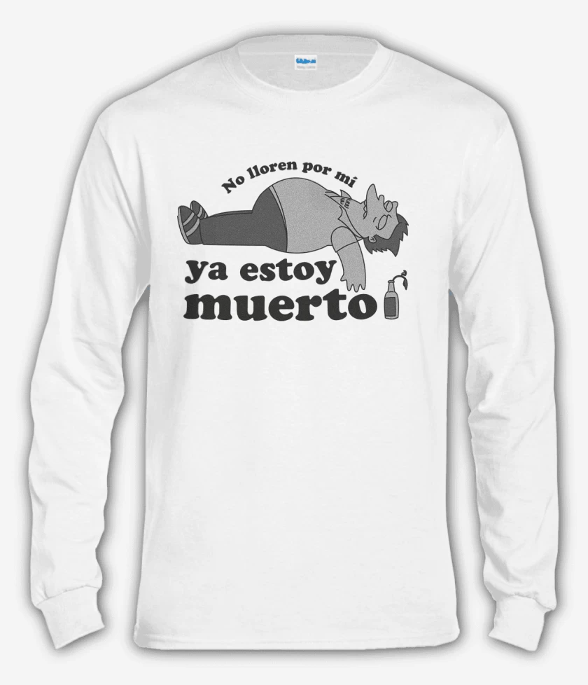 Polera manga larga Blanco de Ya Estoy Muerto