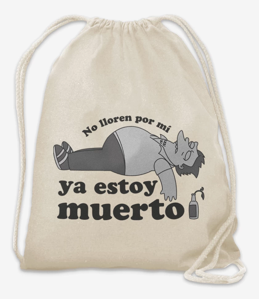 Mochila Blanco de Ya Estoy Muerto