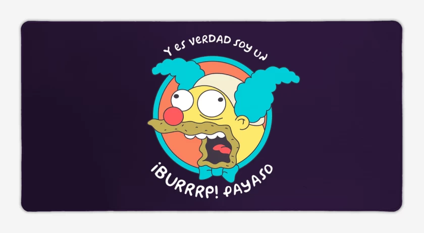 Mouse pad Gamer Morado de Soy un Payaso