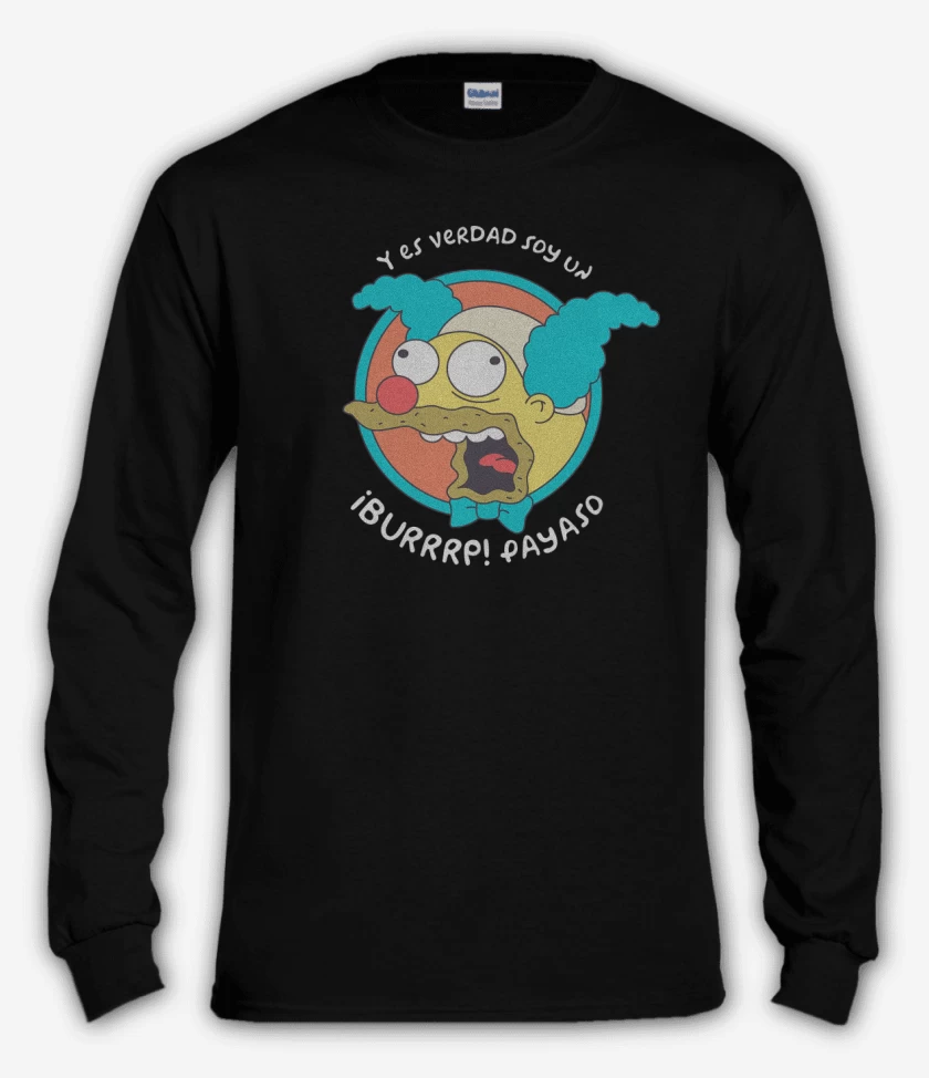 Polera manga larga Negro de Soy un Payaso