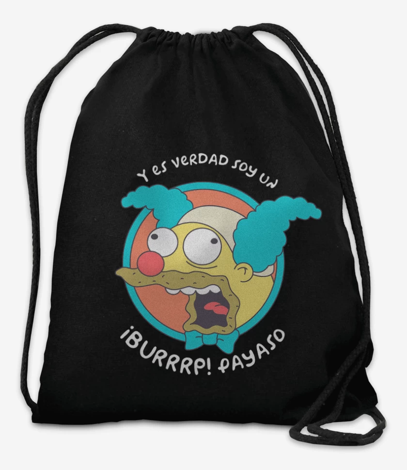 Mochila Negro de Soy un Payaso