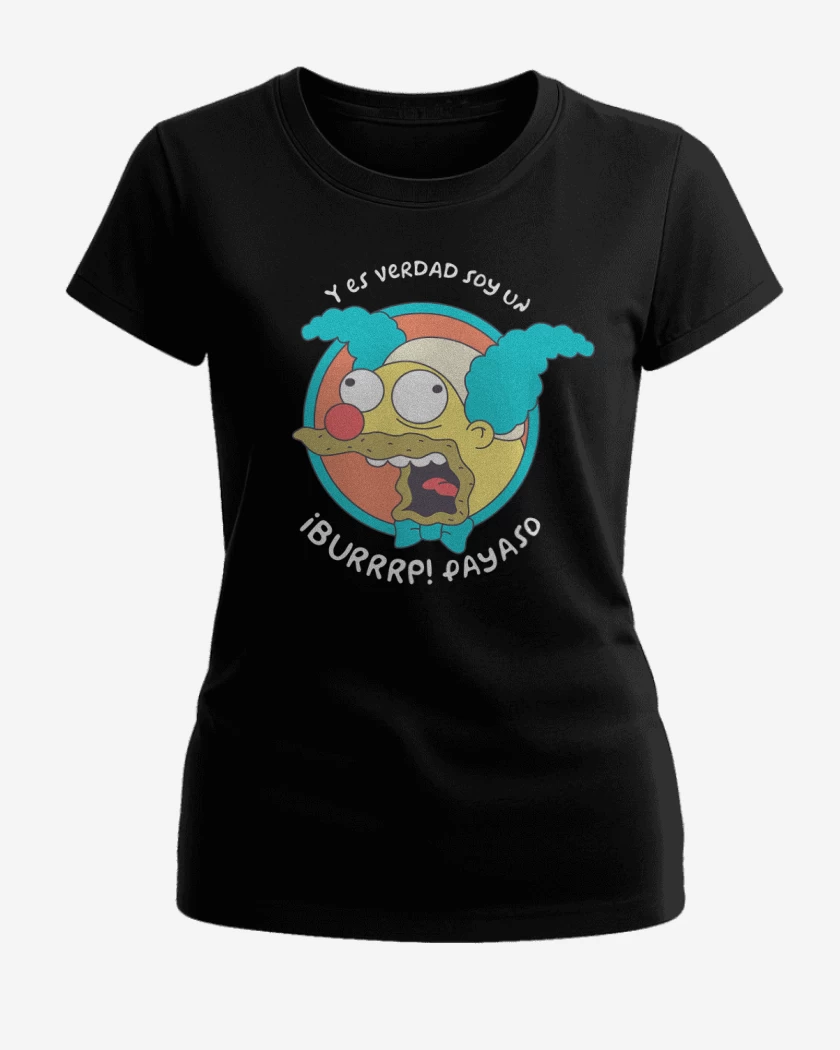 Polera de Mujer Negro de Soy un Payaso