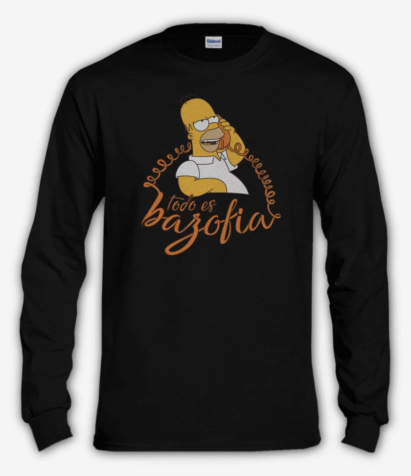 Polera manga larga Negro de Todo es Bazofia