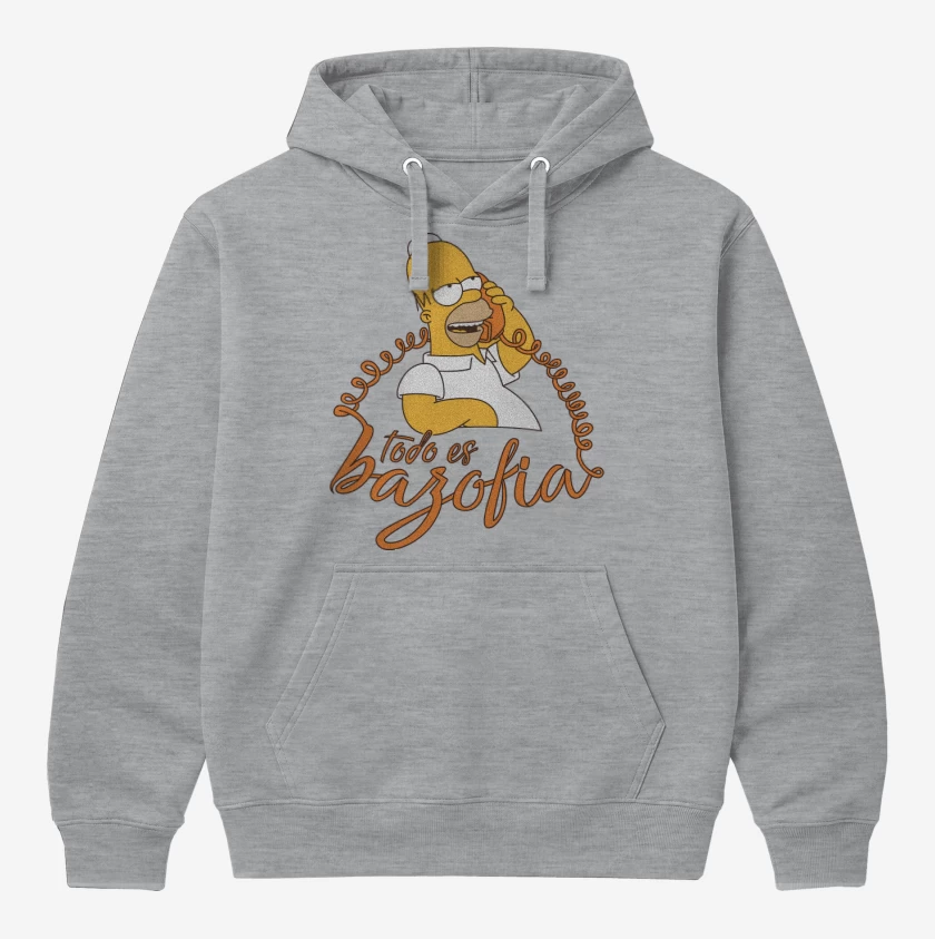 Polerón Canguro Gris Melange de Todo es Bazofia