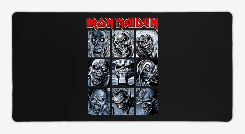 Mouse pad Gamer Negro de Iron Maiden Eddies