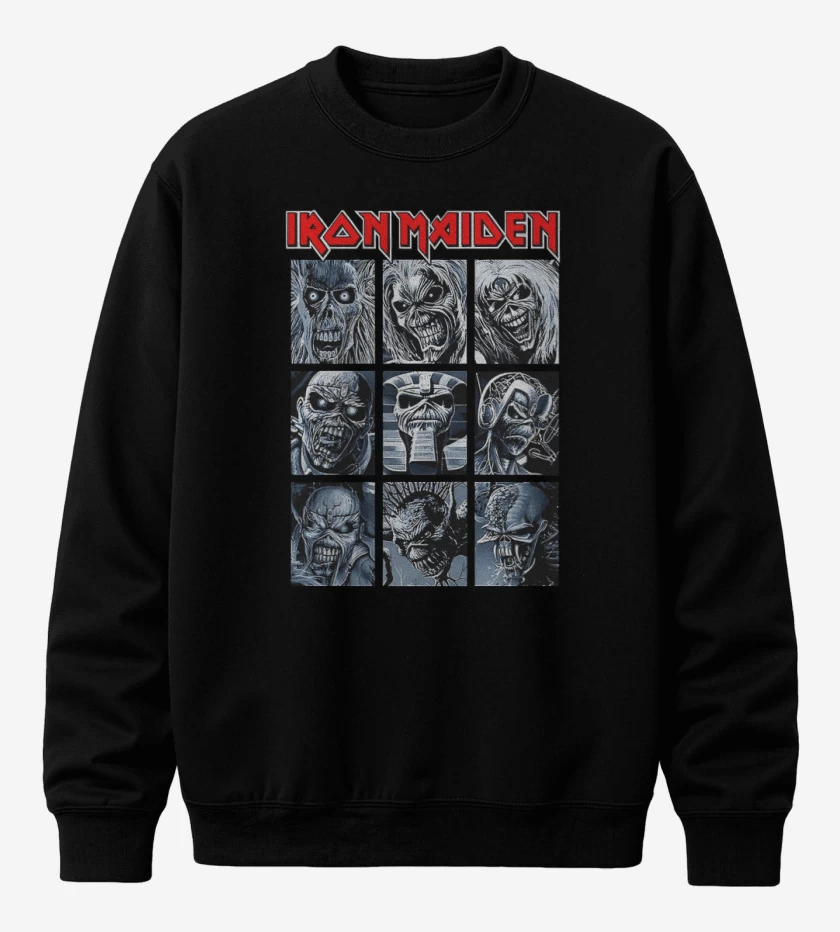 Poleron polo Negro de Iron Maiden Eddies