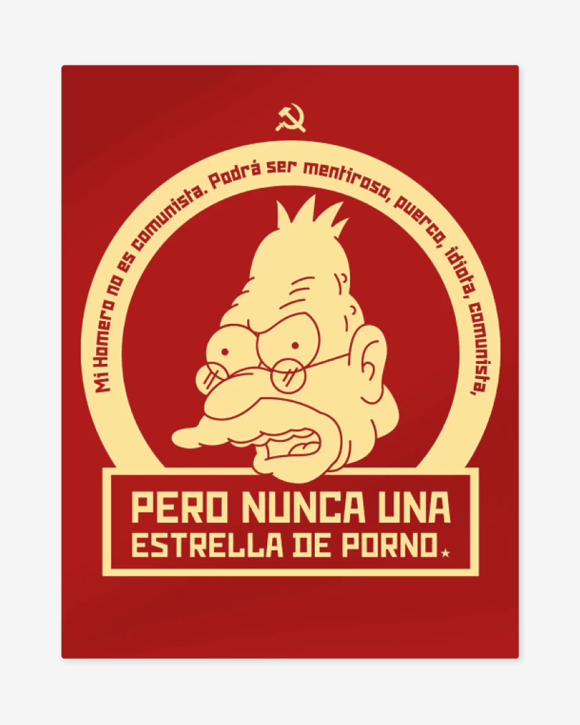 Print metalico Rojo de Mi Homero